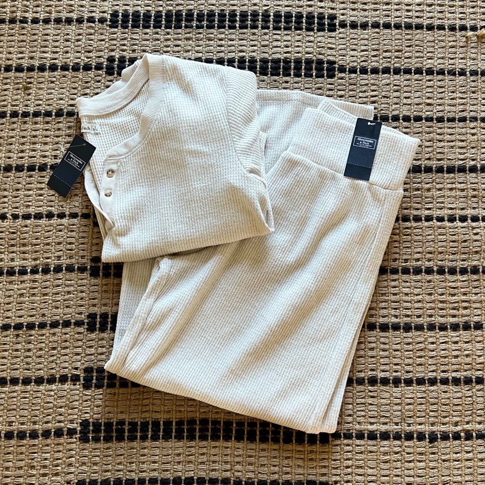 Abercrombie waffle knit lounge set
